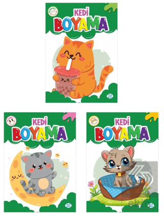 Kedi Boyama Seti (3 Kitap)