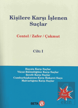 Kişilere Karşı İşlenen Suçlar Cilt 1