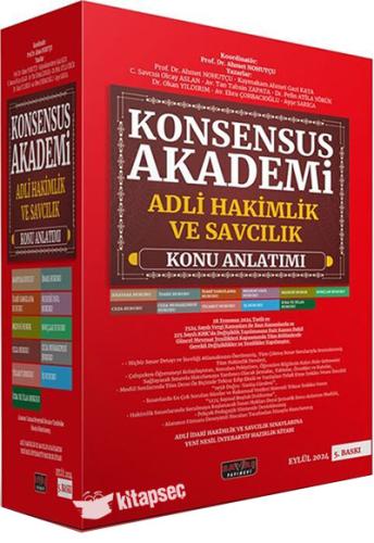 Konsensus Akademi Adli Hakimlik Konu Anlatımı Savaş Yayınları