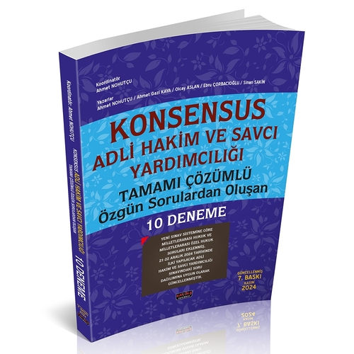 Konsensus Ustalık Eseri Adli Hakimlik Soru Bankası 2023