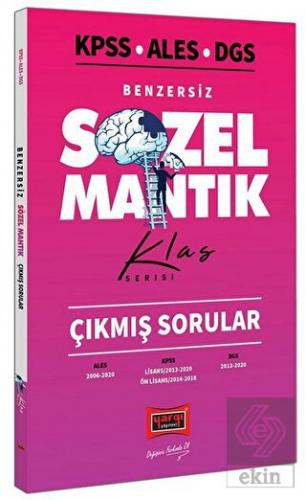 KPSS ALES DGS Benzersiz Sözel Mantık Çıkmış Sorular Klas Serisi