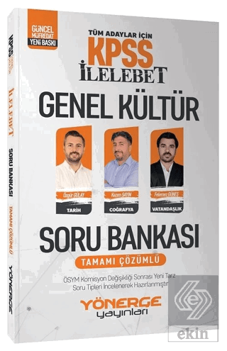 KPSS Genel Kültür Soru Bankası Çözümlü Yönerge Yay