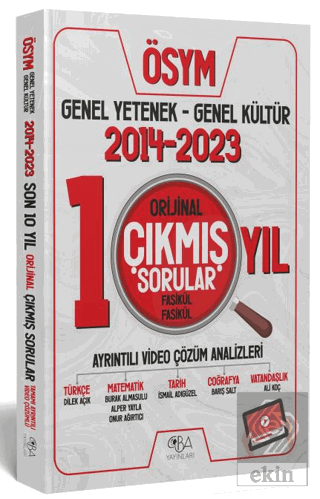 KPSS Genel Yetenek Genel Kültür Orijinal Son 10 Yıl Çıkmış Sorular 201