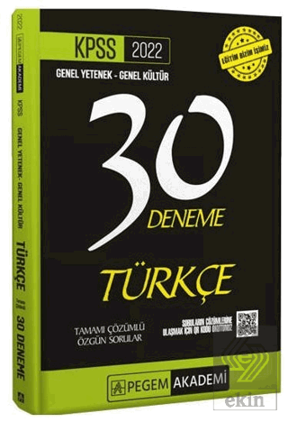 KPSS Genel Yetenek - Genel Kültür Türkçe 30 Deneme