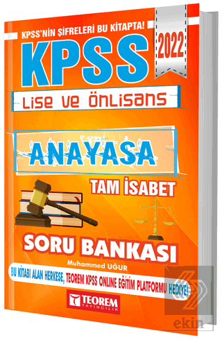 KPSS Lise Ön Lisans Anayasa Tam İsabet Soru Bankas