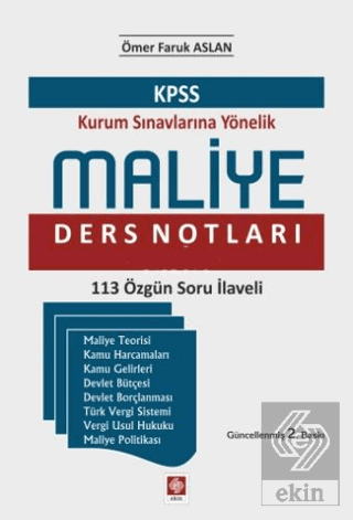 Kpss Maliye Ders Notları Pratik Bilgiler