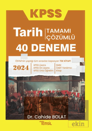 KPSS Tarih 40 Deneme Tamamı Çözümlü