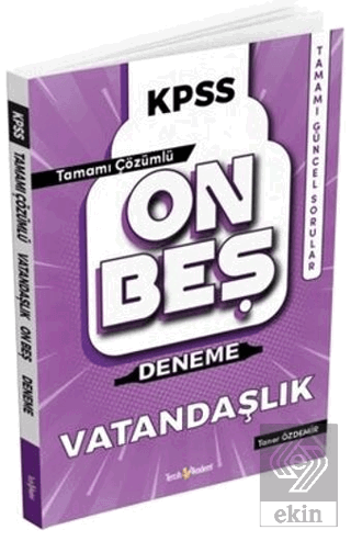 KPSS Vatandaşlık Tamamı Çözümlü 15 Deneme