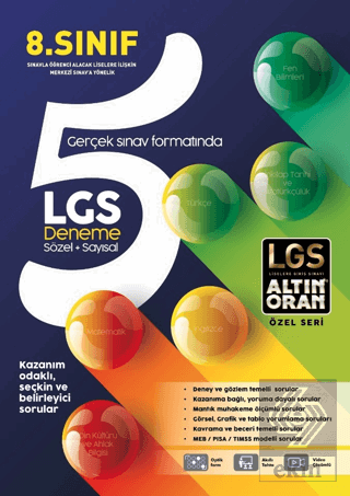 Lgs 5 Sözel - 5 Sayısal Deneme