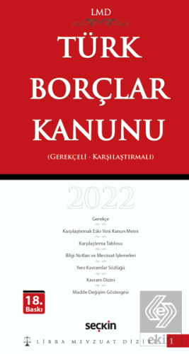 LMD 1 Türk Borçlar Kanunu Gerekçeli - Karşılaştır