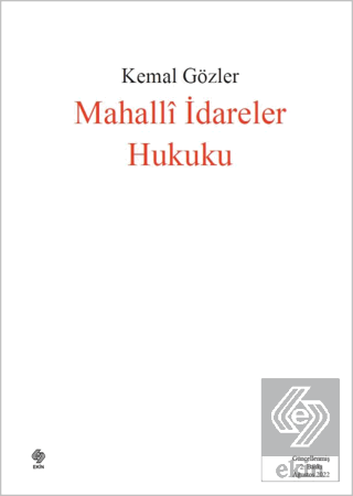 Mahalli İdareler Hukuku Kemal Gözler