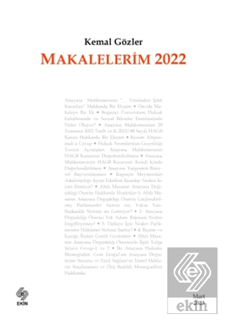 Makalelerim 2022 Kemal Gözler