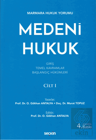 Medeni Hukuk Cilt I