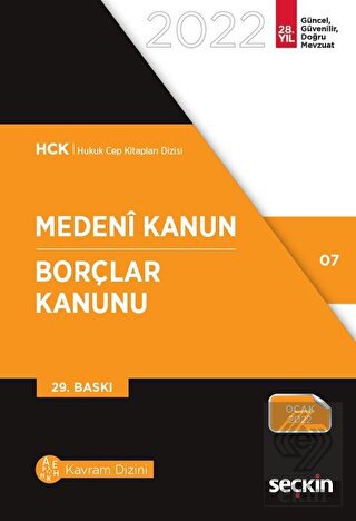 Medeni Kanun Borçlar Kanunu 2022