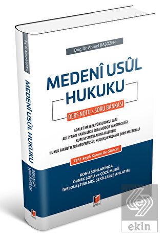 Medeni Usul Hukuku Ders Notu ve Soru Bankası