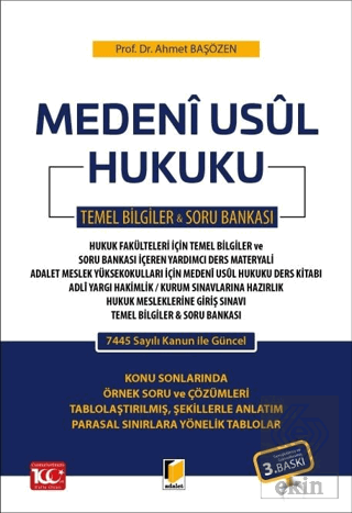 Medeni Usul Hukuku Temel Bilgiler & Soru Bankası