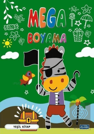 Mega Boyama-Yeşil Kitap