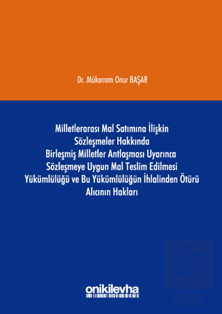 Milletlerarası Mal Satımına İlişkin Sözleşmeler Ha