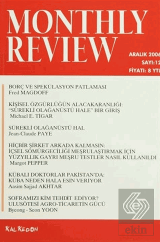 Monthly Review Bağımsız Sosyalist Dergi Sayı: 12 /