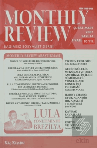 Monthly Review Bağımsız Sosyalist Dergi Sayı: 14 /