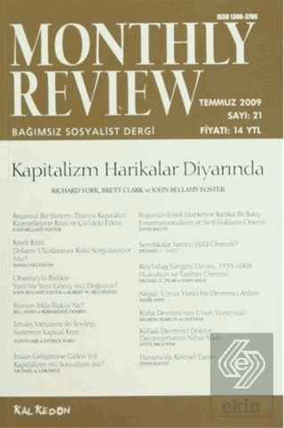 Monthly Review Bağımsız Sosyalist Dergi Sayı: 21 /