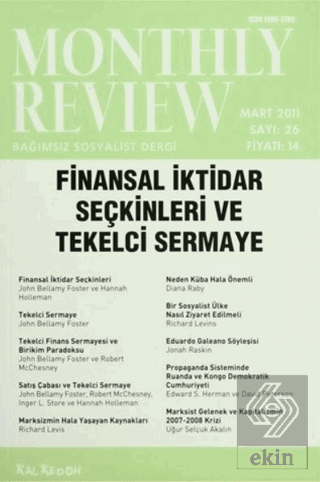 Monthly Review Bağımsız Sosyalist Dergi Sayı: 26 /