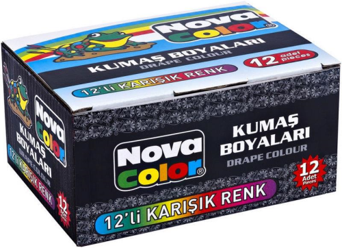 Nova Color KUMAŞ BOYASI 12 Lİ TAKIM