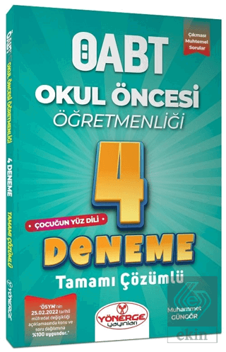 2022 ÖABT Okul Öncesi Öğretmenliği 4 Deneme Çözüml