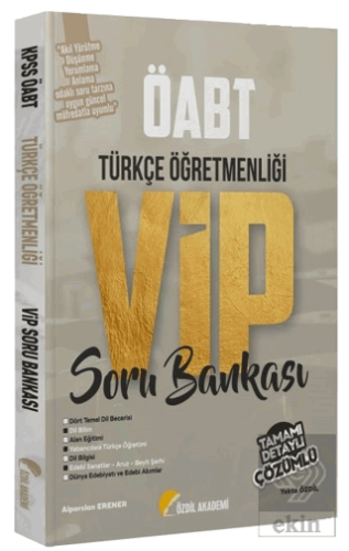 ÖABT Türkçe Öğretmenliği VIP Soru Bankası Çözümlü