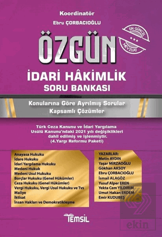 Özgün İdari Hakimlik Soru Bankası