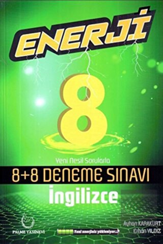 Palme 8. Sınıf İngilizce Enerji 8+8 Deneme Sınavı