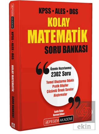 Pegem KPSS ALES DGS Kolay Matematik Soru Bankası Ç