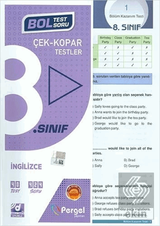 Pergel 8. Sınıf 2022 İngilizce Test (28 Bt-12 Üt)