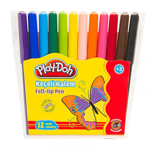 Play-Doh 12 Renk Keçeli Kalem Pvc 2mm