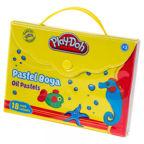 Play-Doh 18 Renk Pastel Boya Çantalı