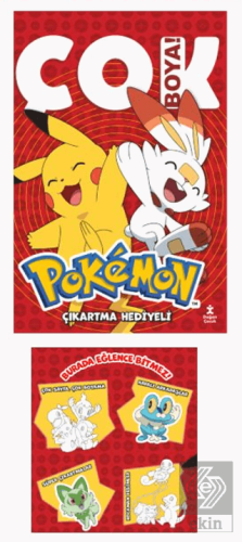 Pokemon Çok Boya - Çıkartmalı Dev Boyama Kitabı