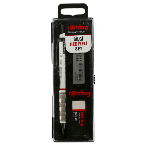 Rotring Tikky+Min+Sil 3Lü Okul Seti 0.7 Beyaz