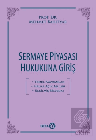 Sermaye Piyasası Hukukuna Giriş