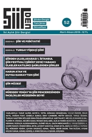 Şiirden İki Aylık Şiir Dergisi Sayı: 52 Mart - Nisan 2019