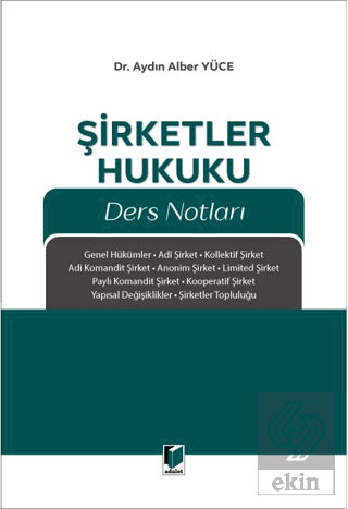 Şirketler Hukuku Ders Notları