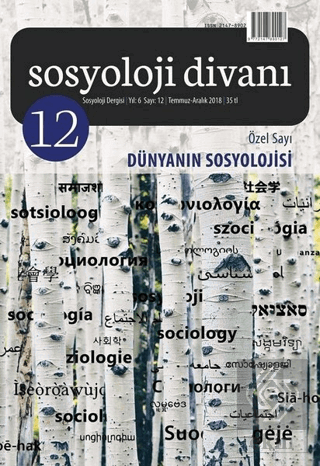 Sosyoloji Divanı Sayı: 12 Aralık 2018 Özel Sayı: D