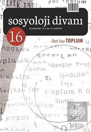 Sosyoloji Divanı Sayı: 16 Aralık 2020 Özel Sayı: T