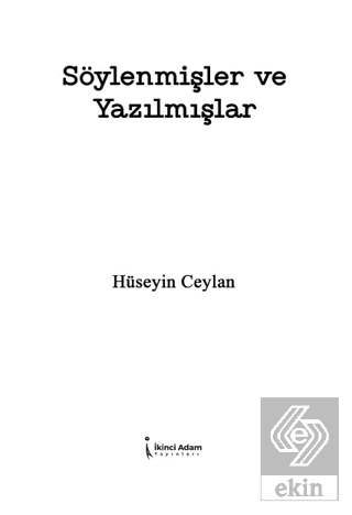 Söylenmişler ve Yazılmışlar