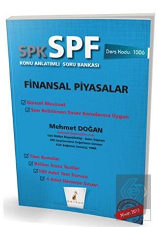 SPK - SPF Finansal Piyasalar Konu Anlatımlı Soru B