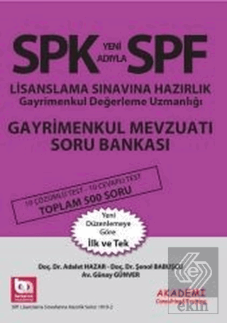 SPK Yeni Adıyla SPF Lisanslama Sınavına Hazırlık G