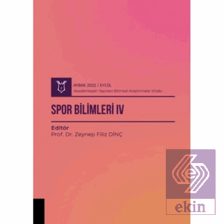 Spor Bilimleri IV( AYBAK 2022 Eylül )