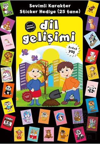 Stickerlı 3+4+5 Yaş Dil Gelişimi