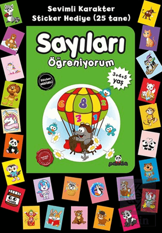 Stickerlı 3+4+5 Yaş Sayıları Öğreniyorum