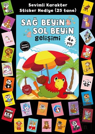 Stickerlı 4+ Yaş Sağ Beyin Sol Beyin Gelişim