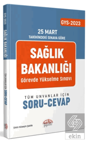 T.C. Sağlık Bakanlığı GYS Soru-Cevap Editör Yayıne